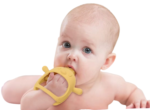 Mordedor de Silicone para Bebês – Alívio Seguro e Eficaz na Dentição